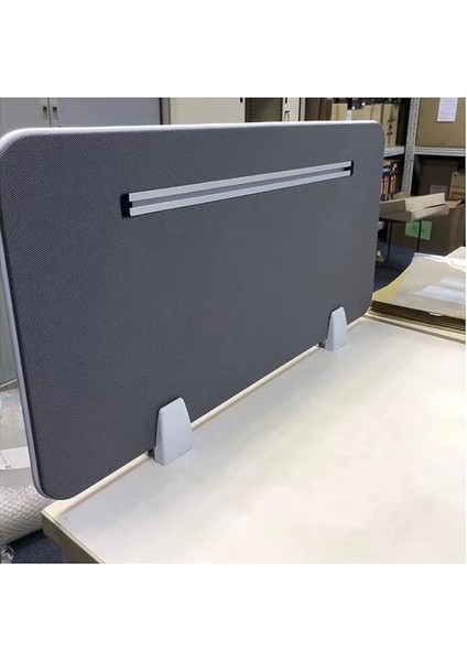 Masa Bölme Bariyeri Gri Bej Yuvalı Ses Geçirmez Bölücüler, Masa Üstü Montajlı Gizlilik Kalkanları Ofis Için Akustik Kabin Paneli, 11,8 Inç Yüksek