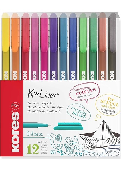 FL28112 Fineliner-Set, 0,4 Mm, 12 Renk