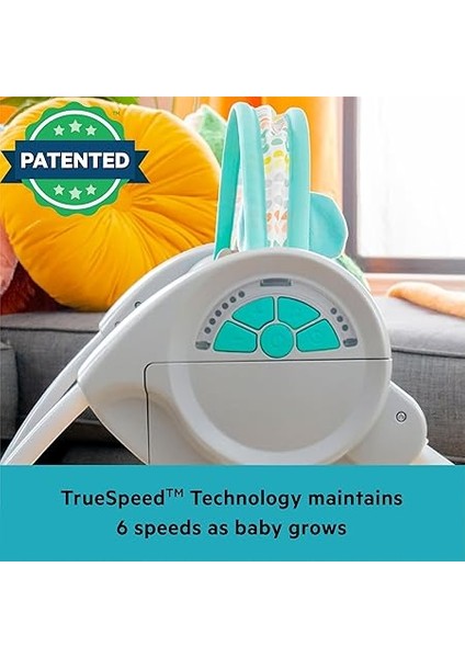 Starts Bebek Salıncağı, Uyarlanabilir Hız, Kumaş Oyuncaklar, Müzik, Çıkarılabilir Oyuncak Barı, 0-9 Ay 3-9 kg (Tuhaf Vahşi) ile Portatif Otomatik 6 Vitesli fırsatları