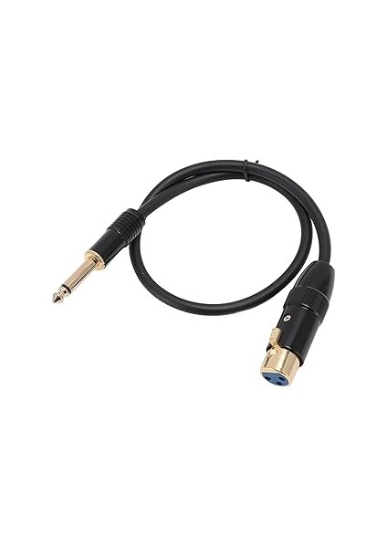 Dişi - 6.35MM Mono Erkek Kablo - Mikrofon ve Mikrofer Kullanımı Için Profesyonel Altın Kaplama Konektörü, 50 cm Uzunluk modelleri