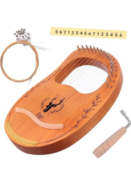 1 Takım Dizilmiş Lyal Lir Arpı Acemi Lir Harp Klasik Arplar Müzik Aleti Lir Harp Kucak Arpı Lir Arp Lir Arp Antik Lir 12 Telli Lir El Arp Antik Stil Lir Harp Masif Ahşap Arp Odun