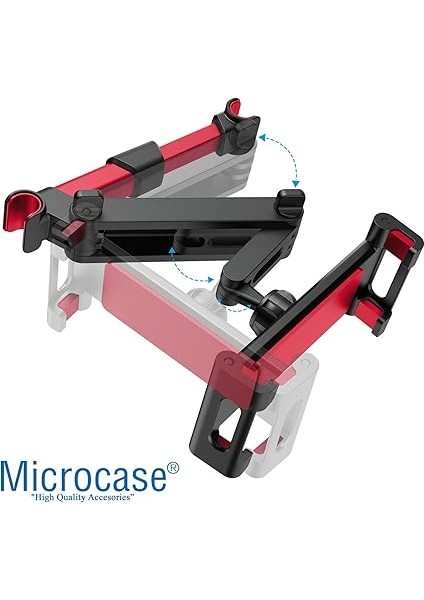 Araç Içi Koltuk Arkası Uzayan Başlıklı Tablet Telefon Tutucu Siyah-Kırmızı - AL2899 fiyatları