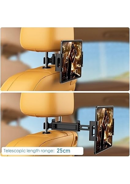 Araç Içi Koltuk Arkası Uzayan Başlıklı Tablet Telefon Tutucu Siyah-Kırmızı - AL2899 fırsatları
