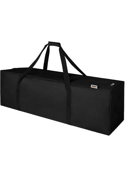 Taşıma Çantası, Fermuarlı Dayanıklı Seyahat Spor, Bagaj, Kamp Malzemeleri Saklama Çantası, 105L Büyük Boy - Siyah