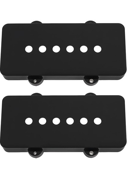 Easiyl 2 Adet 51,3 mm Pikap Kapakları Fender Jazzmaster Gitarlar ile Uyumlu, Siyah