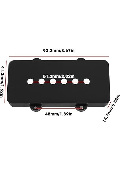 Easiyl 2 Adet 51,3 mm Pikap Kapakları Fender Jazzmaster Gitarlar ile Uyumlu, Siyah fırsatları