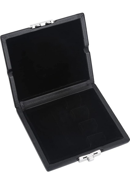 Deri Kapak Siyah Fagon Sazlık Konteyner Kutusu 3 Adet Sazlar Için Yuvalarla