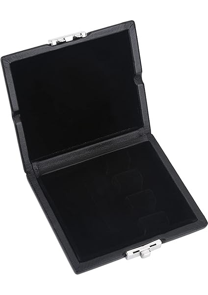 Deri Kapak Siyah Fagon Sazlık Konteyner Kutusu 3 Adet Sazlar Için Yuvalarla fırsatları