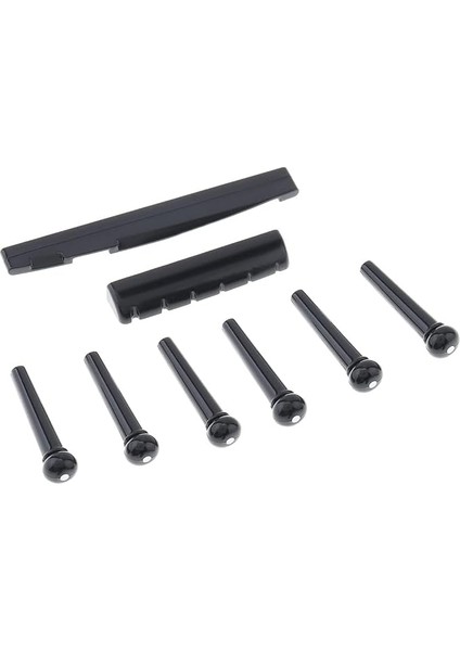 Akustik Gitar Köprü Pimleri Eyer Somun Seti, Köprü Pimleri ve Eyer ve Somun Yedek Parçalar 6 Dize Akustik Gitar