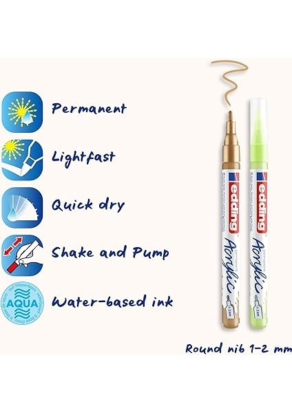 5300 Akrilik Markör 5'li Set, Doğa Renkleri, 5 Akrilik Boya Kalemi Seti, Ince Yuvarlak Uç 1-2 mm fiyatları