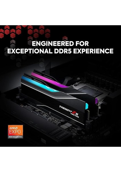 Trident Z5 Neo Rgb Serisi 32GB (2x 16GB) 288-PIN Sdram Ddr5 6000 (PC5-48000) CL30-38-38-96 1,35V Çift Kanallı Masaüstü Bellek Model F5-6000J3038F1 6gx2-Tz. 5nr (Mat Siyah) fiyatları