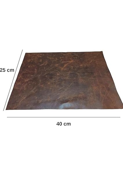 Crazy Horse Parça Deri, Deri Hobi Uğraşlarında Dıy Cüzdan, Kartlık, Çanta Vb Için Panel Kesim Hakiki Deri Parçası, 1 Adet (Kahve, 40X25 Cm) fiyatları