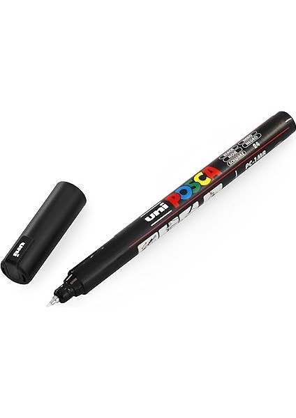 Uni Pc-1mr Art Boya Marker Kalemi - 0,7 mm - Siyah Beyaz - 2'li Paket fiyatları