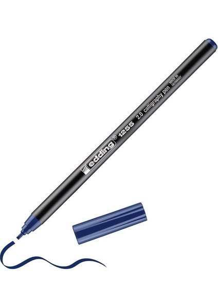 1255 Kaligrafi Kalemi - Çelik Mavisi - 1 Kalem - Kaligrafi Ucu 2 mm