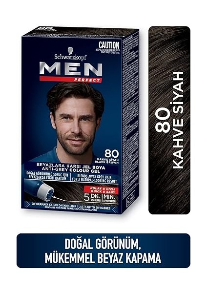 Men Perfect Saç Boyası 80 - Kahve Siyah, 80 ml modelleri