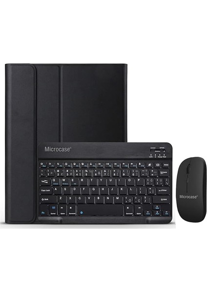 Lenovo M10 Fhd Plus 10.3" TB-X606 X606F ile Uyumlu Bluetooth Klavye ve Mouse + Standlı Kılıf - Bkk6