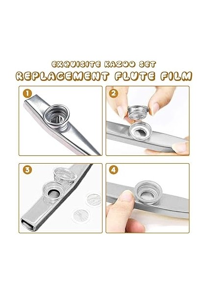 Kazoos 2 Adet Set, Metal, Kazoo Metal, Kazoo Enstrüman, Çocuklar ve Müzik Severler Için, Kazoo Çocuklar (Gümüş U modelleri