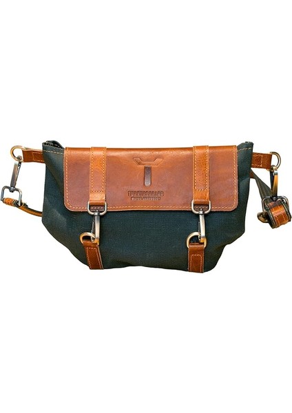 Motor Accessory Motosiklet Çantası, Motosiklet Gidon Çantası, Deri, Geçme Kilitli (Yeşil)