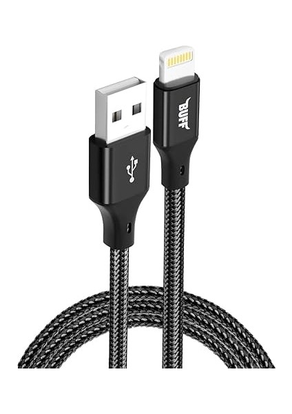 BL71 USB To Lightning 2.4A 1.2m Örgülü Data ve Şarj Kablosu (Siyah)