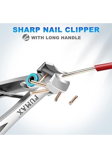 Kalın Tırnaklar Için Geniş Çene Açma Tırnak Makası, Ekstra Büyük Ayak Tırnağı Makası, Erkek, Yaşlı, Sert Tırnaklar Için Tırnak Törpüsü ile fırsatları