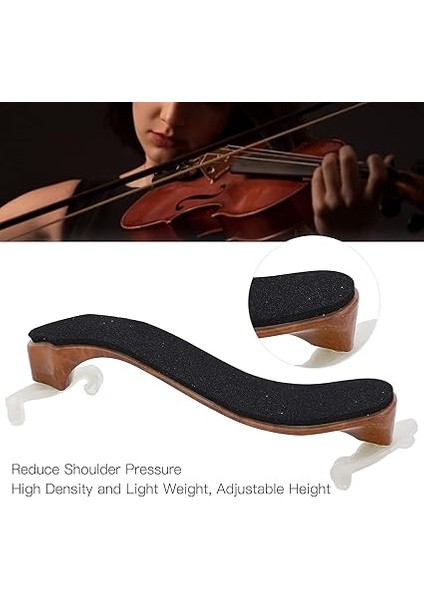 Keman Omuz Yastığı, Kuş Gözü Akçaağaç, Keman Omuz Desteği, Silikon, Kaymaz, 3/4 Keman Için, 4/4 Keman Için indirimleri