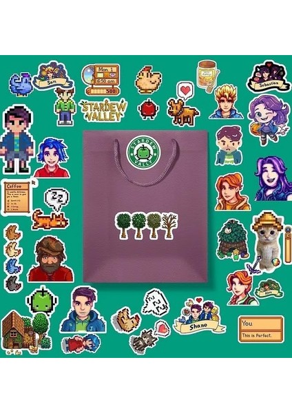 Major Selection Stardew Valley Sticker Paketi/bullet Journal Defter Çıkartma Ajanda Laptop Etiket
