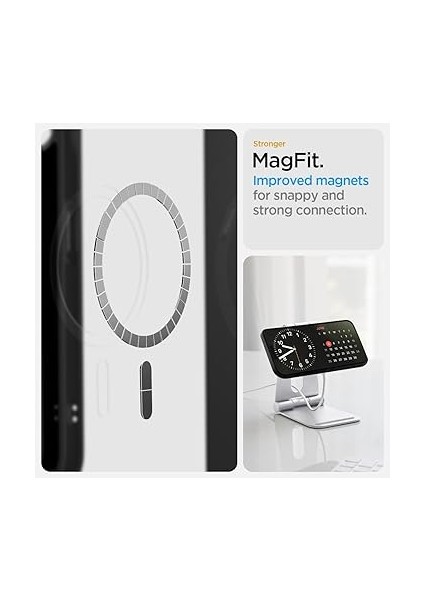 iPhone 16E ile Uyumlu Magsafe Kılıf Liquid Air Hava Kanalı Teknolojisi Askeri Sınıf Koruma Magfit Matte Black Dokulu Yüzey Kapak - ACS09151 modelleri