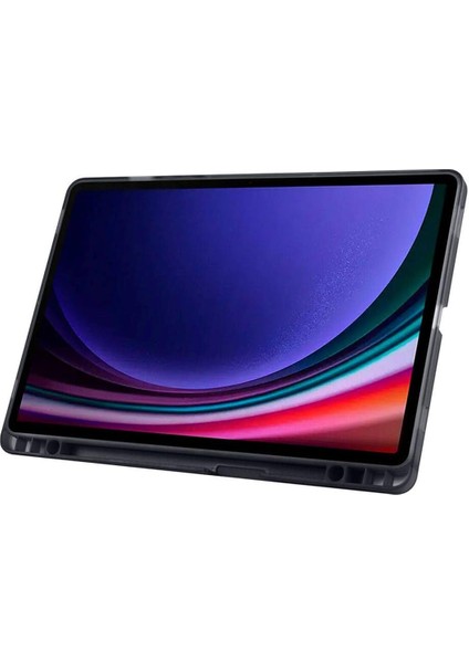 Tab S10 LITE/S10 Fe/s9 Fe 10,9 SM-510 SM-710 SM-X520 Için Uyumlu Kılıf Tri Folding Kalem Bölmeli Standlı Kabak (Siyah) modelleri