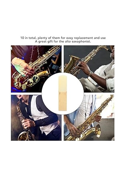 Alto Saksafon Kamışları, Güzel Tonlu Alto Saksafon Için Özenle Seçilmiş Dijital 10 Adet Geleneksel Kamışlar (Güç 2.0) fırsatları