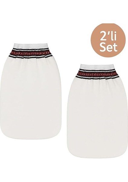 2'lü Geleneksel Hamam Kesesi – Kalın Krepe Kumaş – Lastikli Exfoliating Banyo Lifi – Cilt Arındırıcı & Peeling Etkili – Kadın Erkek Için Uygun fiyatları