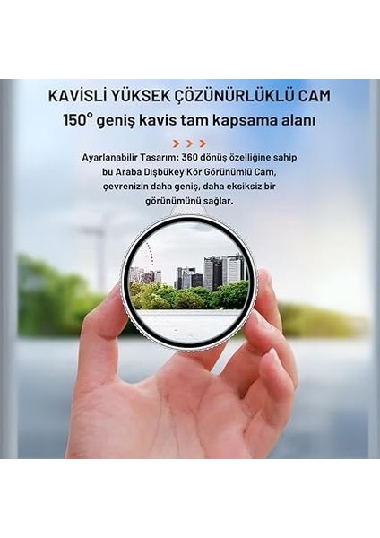 Mobile Polham 2 Adet Kör Nokta Aynası, Geniş Açılı Geri Görüş Aynası, Su Tutmaz Vantuzlu Güvenlik Aynası fiyatları