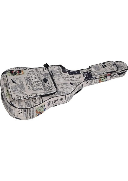 600D Suya Dayanıklı Oxford Kumaş Gazete Tarzı Çift Dikişli Yastıklı Sapanlar Gig Bag Gitar 40 Inç Akustik Klasik Halk Gitar Için Taşıma Çantası