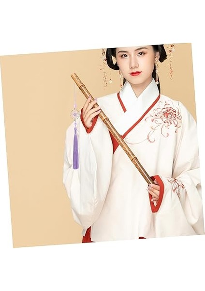 Vintage Flüt Püskülü Dekoru: Geleneksel Çin Enstrümanı Için Saçak Kolye - Çin Enstrümanı Için Içi Boş Çiçek Charm Askılı Püskül indirimleri