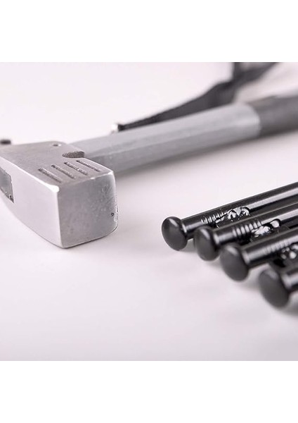 1 Set Te Çivi Çekiç Seti 25CM Kaynaklı Zemin Çivi Çok Amaçlı Çekiç Gri modelleri