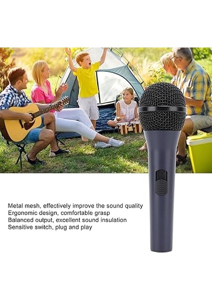 Dinamik Metal Örgü Kablolu Mikrofon Karaoke Açık Hava Şarkı Şarkı Söylemesi, Ergonomik Kavrama El Vokal Mikrofonu Canlı Performanslar Için [metal Inşaat] indirimleri