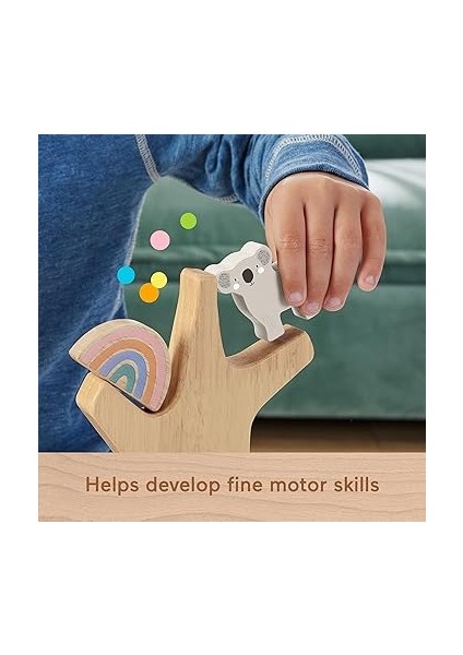 3 Yaş ve Üzeri Çocuklar Için Gelişime Yardımcı 10 Parçalı Üst Üste Dizilebilir Ahşap Denge Ağacı, HXT87 fırsatları