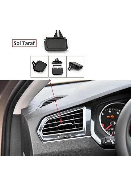 Tıguan Ile Uyumlu Sol Ön Havalandırma Klima Izgarası Yönlendirme Klipsi. 5NB819703 / 5NB819728 modelleri