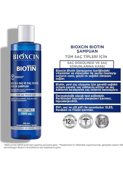 Biotin Saç Bakım Seti – Dökülme Karşıtı Şampuan 300 ml + Biotin 5000 Mcg 60 Tablet – Saç Sağlığı Için Takviye Edici Set modelleri