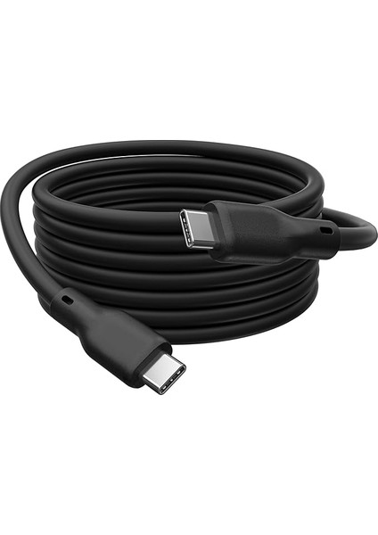 Usb-C Kablosu – USB 4.0 Gen 2 – 2 M – Bükülmeye Karşı Korumalı Esnek Silikon Kaplama – Video 8k 60 Hz / 4K 120 Hz – 20 Gbit/s'ye Kadar – Siyah