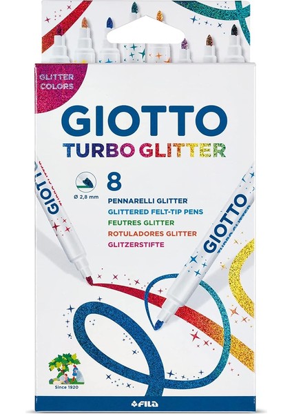 Turbo Glitter - Simli Keçeli Askılı Paket 8'li