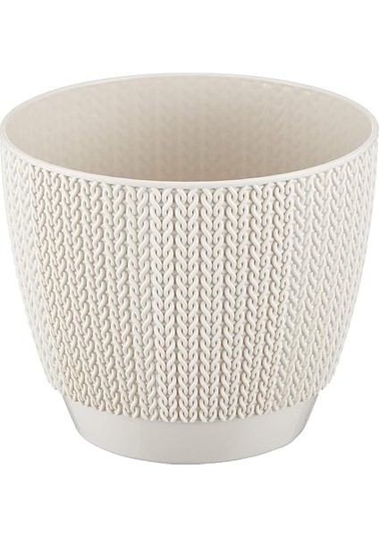 Sml2 Sümela Saksı Tabaklı 14CM, 1,4 Litre Dekoratif Saksı Kirli Beyaz fiyatları