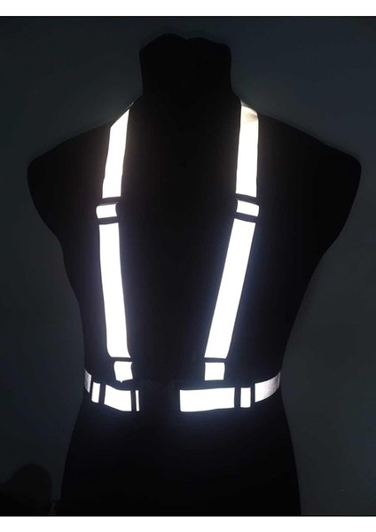 Caro (136) Motorsiklet Reflektörlü Yelek Scooter Reflektör Yelek Bisiklet Reflektif Yelek ile Uyumlu