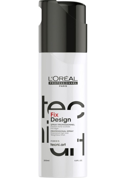 Professionnel Paris Tecni Art Fix Design-Bölgesel Tutuculuk Için Sprey 200 ml