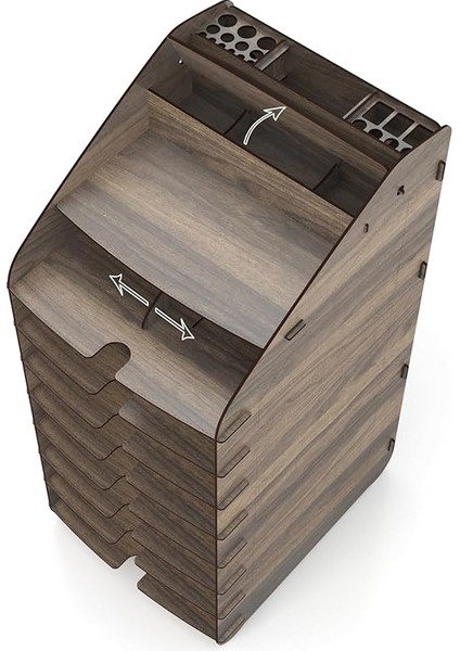 Tower Ofis Masaüstü Organizer 10 Kat Letter A4 Evrak Rafı (Ceviz) fiyatları