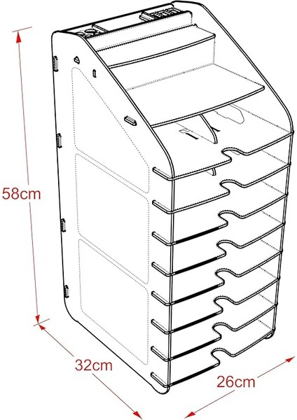 Tower Ofis Masaüstü Organizer 10 Kat Letter A4 Evrak Rafı (Ceviz) fırsatları