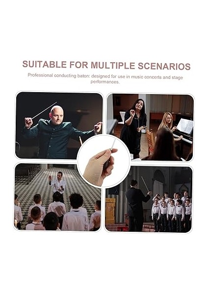 Gül Ağacı Sopası Senfoni Şefi Iletkenler Performans Konseri Müzikal Şefi Sopa Konser Için Müzik Sopası Koro I Şefliği Batonları Yedek Metal indirimleri