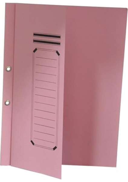 Yarım Kapak Dosya Karton Telli Pembe Tekli (1 Adet)
