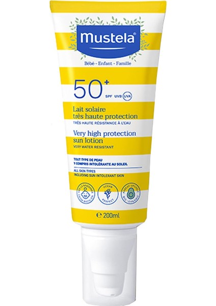 Very High Protection Sun Lotion SPF50 200 Ml+ Must