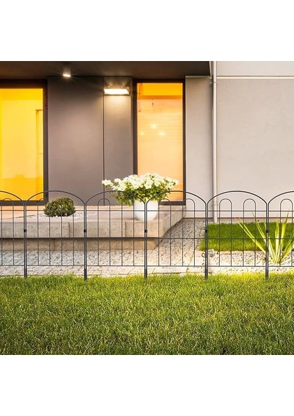 Bahçe Çiti 10'lu Set 330CM Model - 1 Siyah Hobi Bahçesi, Çiçek, Sebze, Mini Bahçe