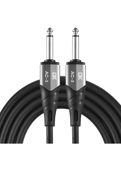 Dk Gitar Bağlantı Kablosu 3.0 Metre 10FT Enstrüman Kablosu Gürültü Azaltma Ses Kablosu 6.35MM Erkek Jack Ses Kablosu Elektro Gitar Bas Için